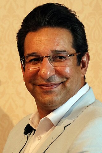 Wasim Akram licensed portrait